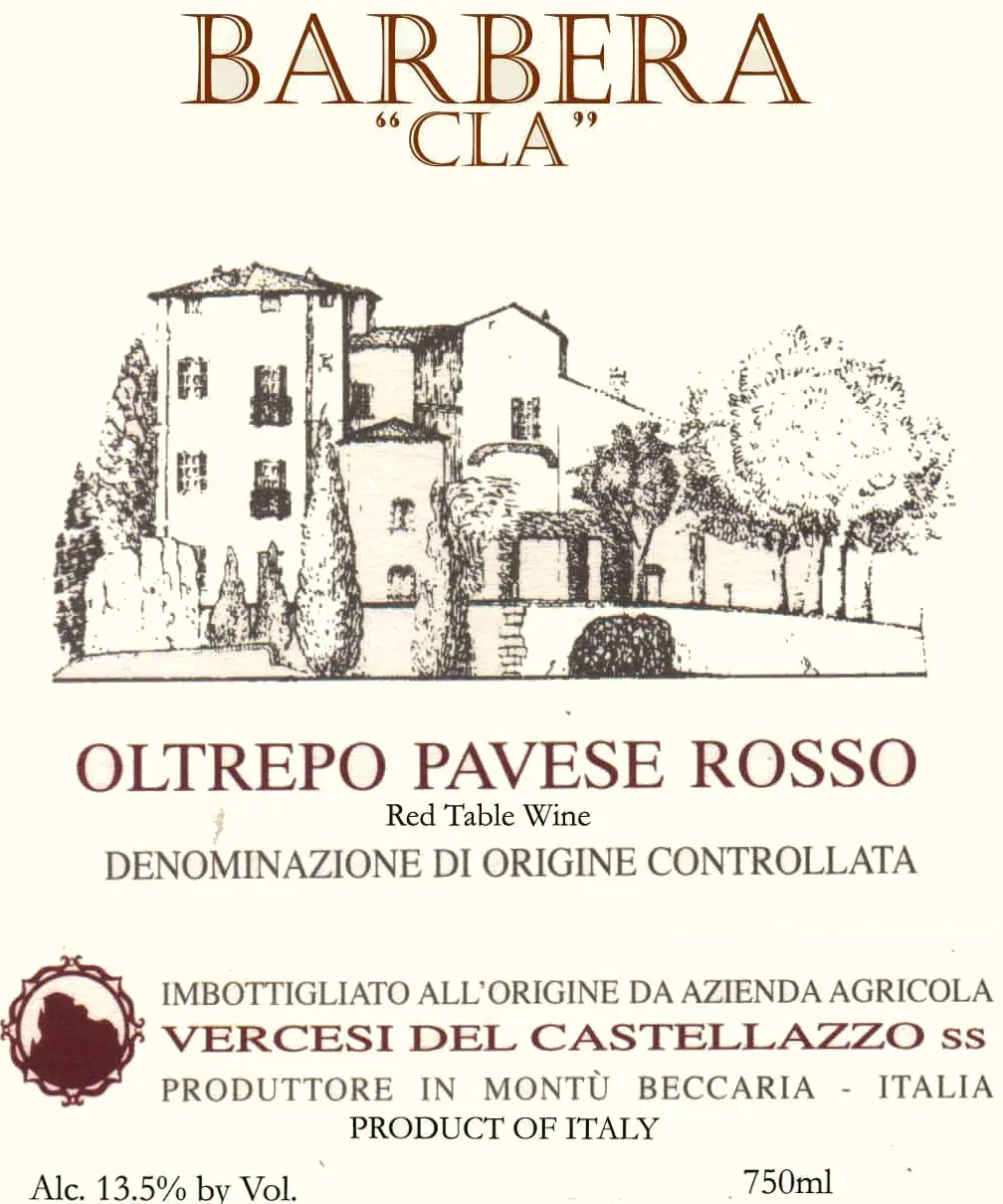 Oltrepo Pavese Cla Barbera Bottle