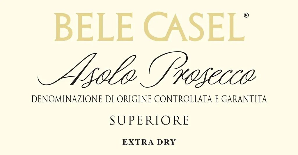 Bele Casel Asolo Prosecco Superiore Bottle