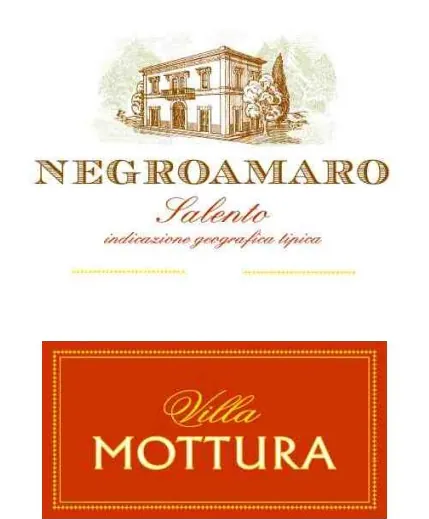 Villa Mottura Negroamaro Bottle