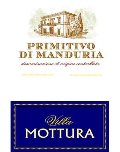 Villa Mottura Primitivo di Manduria Bottle