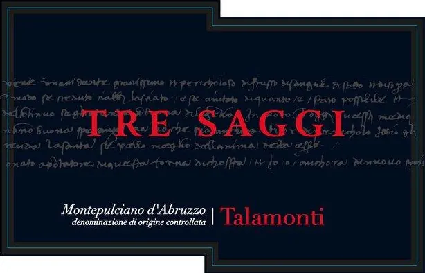 Montepulciano d'Abruzzo Tre Saggi Bottle