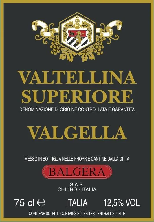 Valtellina Superiore Valgella Bottle