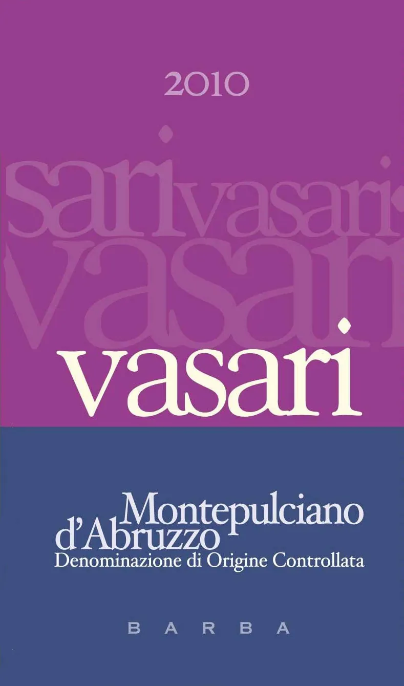 Montepulciano d'Abruzzo Vasari Bottle