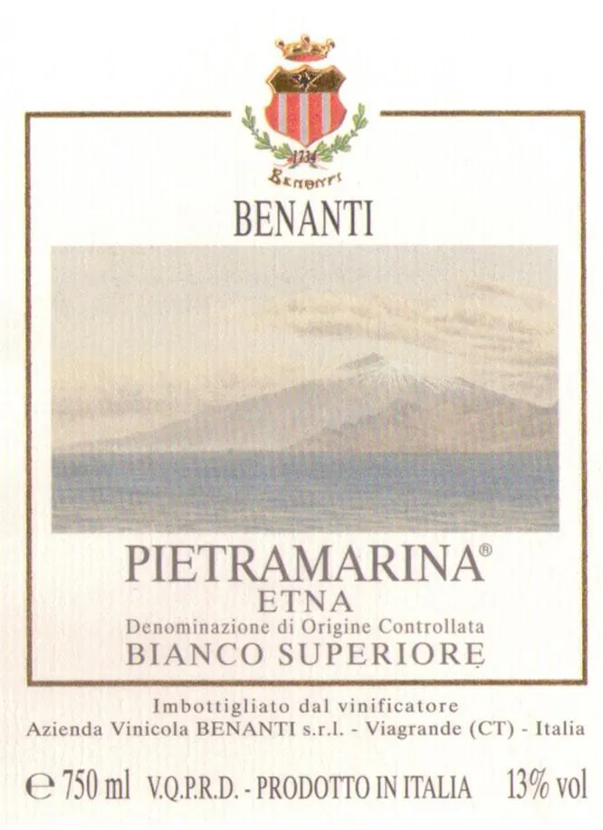 Pietramarina Etna Superiore Bianco Bottle