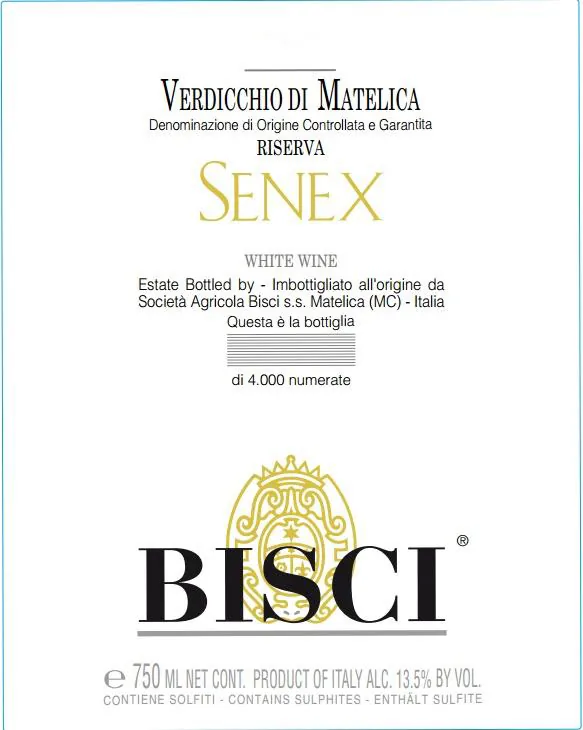 Verdicchio di Matelica Senex Bottle