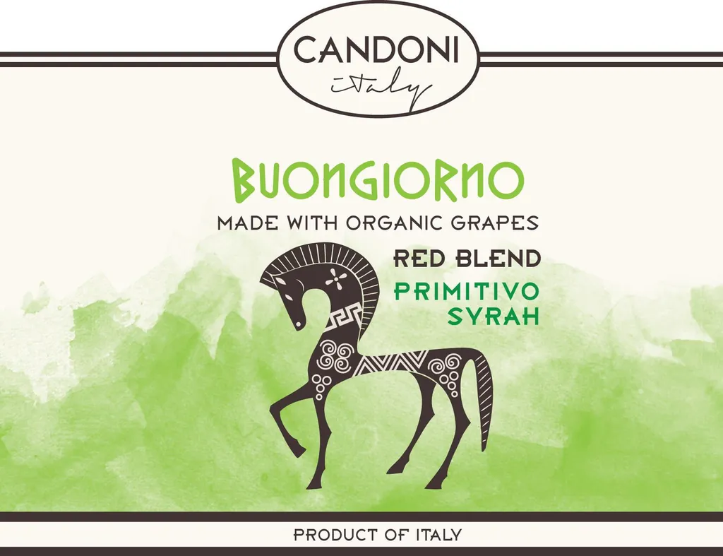 Puglia Buongiorno Primitivo Syrah Bottle