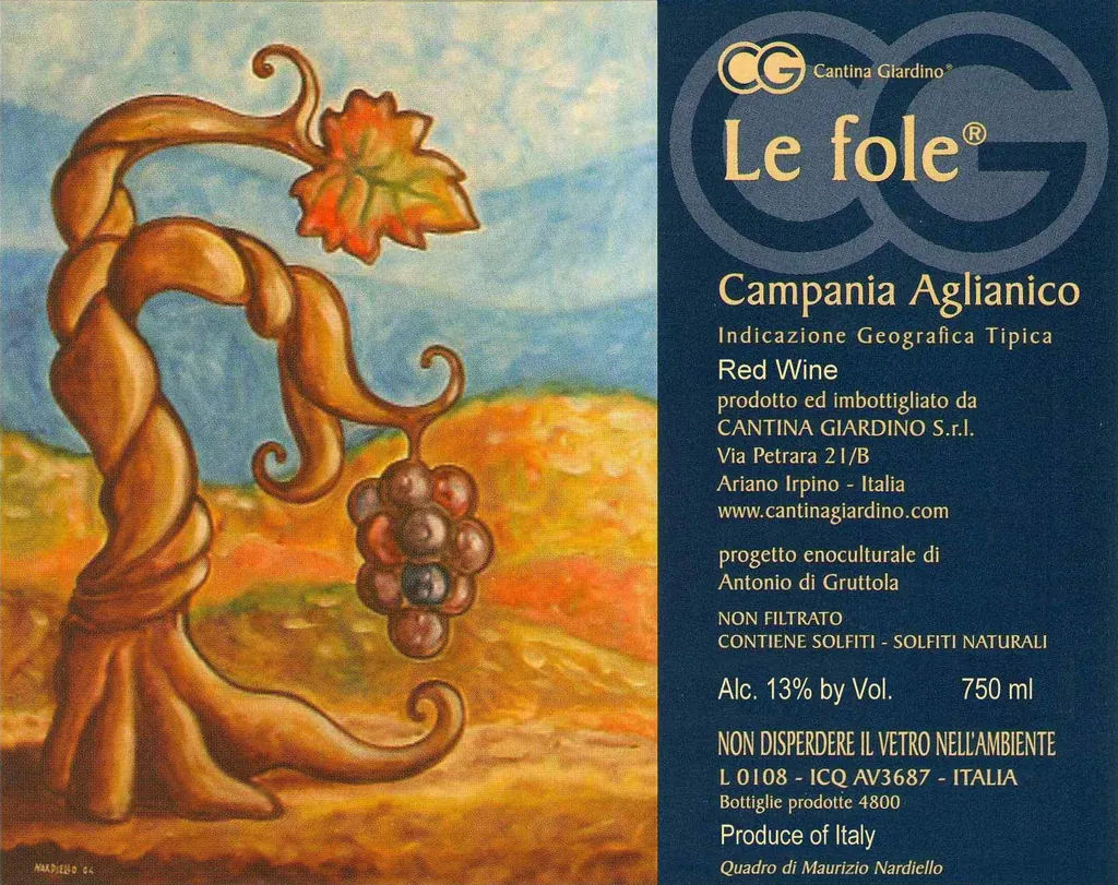 Irpinia Le Fole Aglianico Bottle