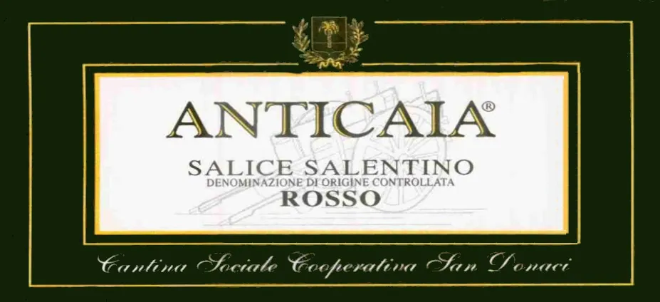 Salice Salentino Anticaia Rosso Bottle