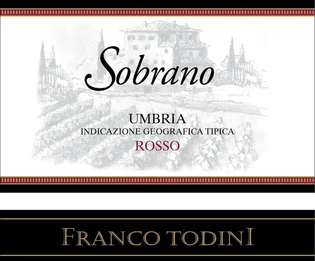 Umbria Sobrano Rosso Bottle