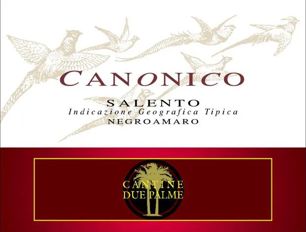 Canonico Negroamaro Bottle