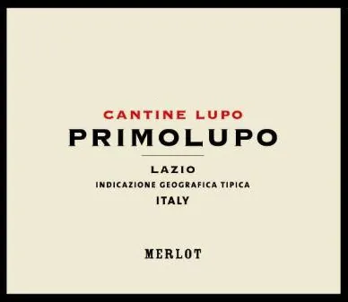 Lazio Primolupo Merlot Bottle