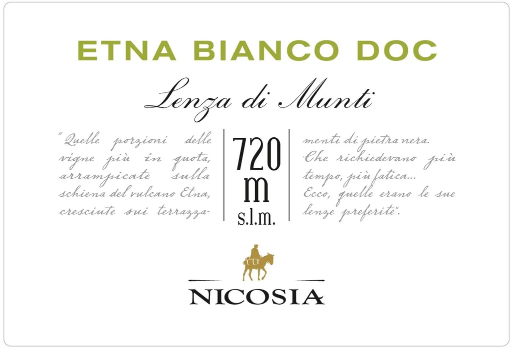 Etna Bianco Lenza di Munti Bottle