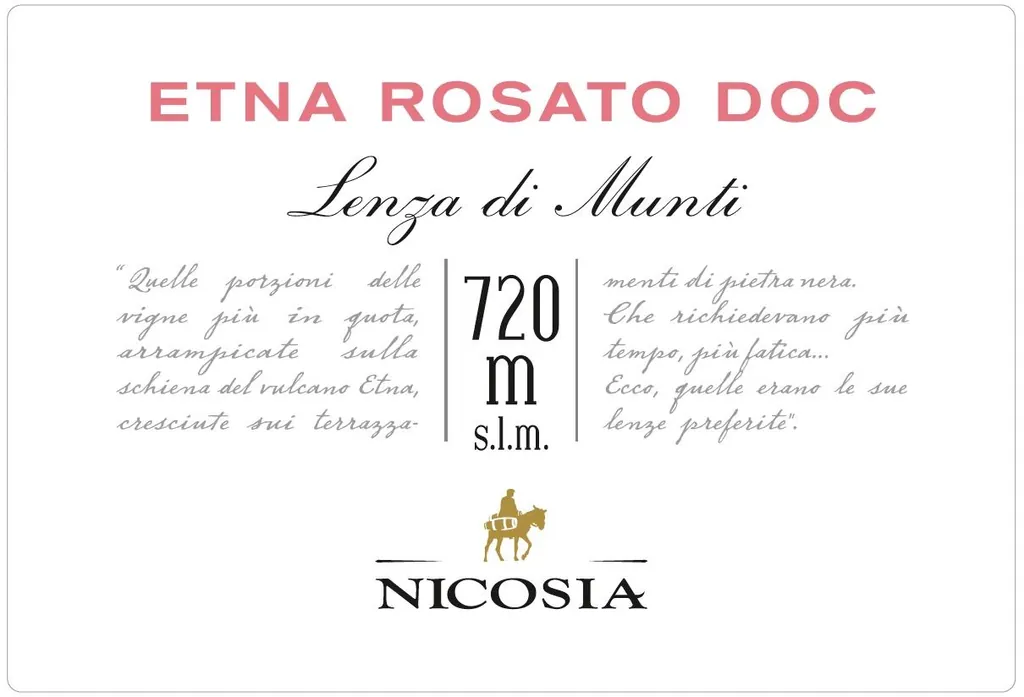 Etna Rosato Lenza di Munti Bottle