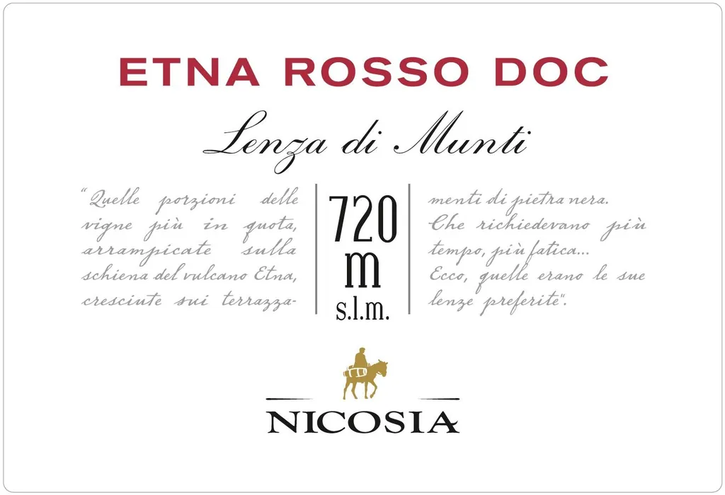 Etna Rosso Lenza di Munti Bottle