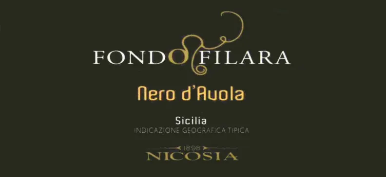 Sicilia Fondo Filara Nero d'Avola Bottle