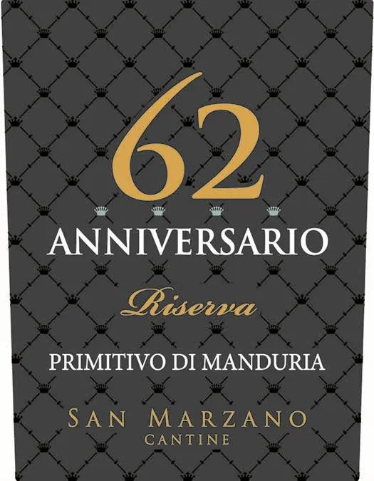 Anniversario 62 Primitivo di Manduria Riserva Bottle