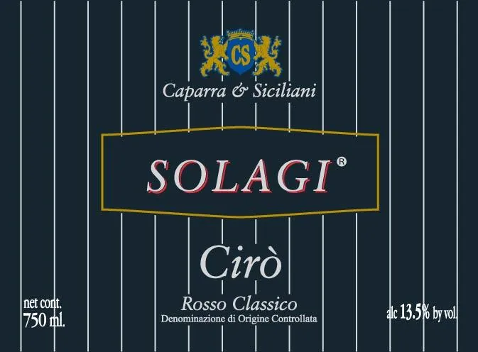 Ciro Rosso Classico Solagi Bottle