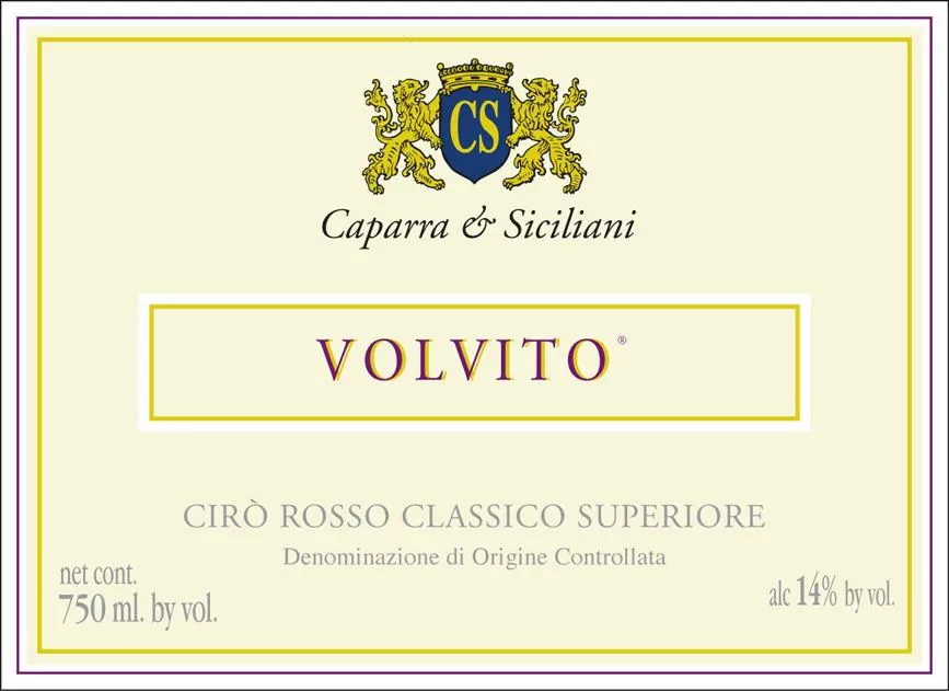 Ciro Rosso Classico Superiore Volvito Riserva Bottle