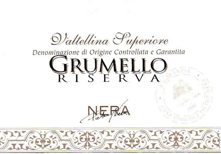 Valtellina Superiore Grumello Riserva Bottle