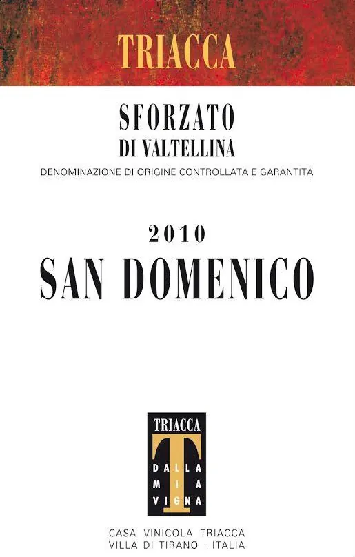 Sforzato di Valtellina San Domenico Bottle