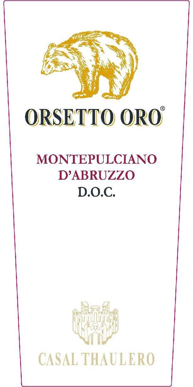 Montepulciano d'Abruzzo Orsetto Oro Bottle