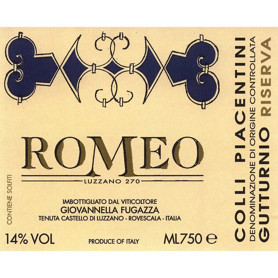 Romeo Gutturnio Riserva Bottle