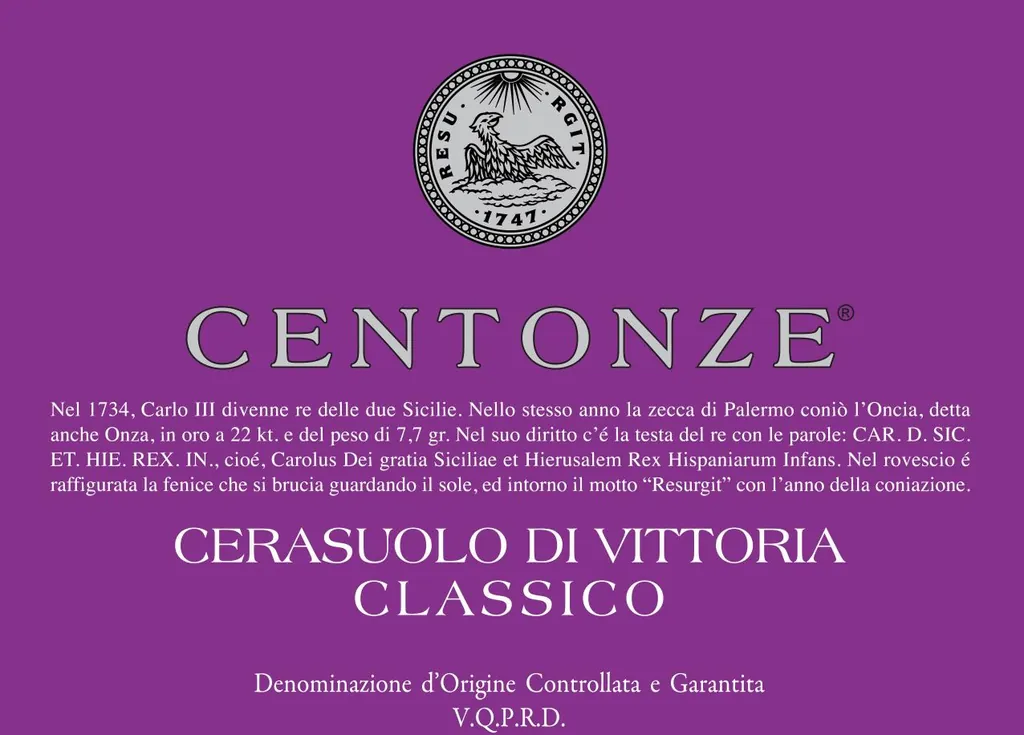 Cerasuolo di Vittoria Bottle