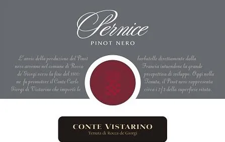 Oltrepo Pavese Pernice Pinot Nero Bottle