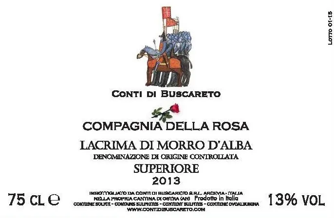 Lacrima di Morro d'Alba Compagnia della Rosa Bottle