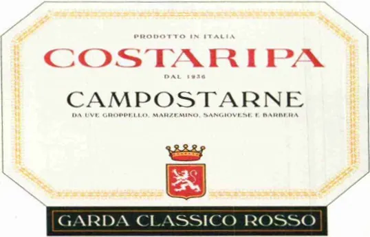 Campostarne Garda Classico Rosso Bottle