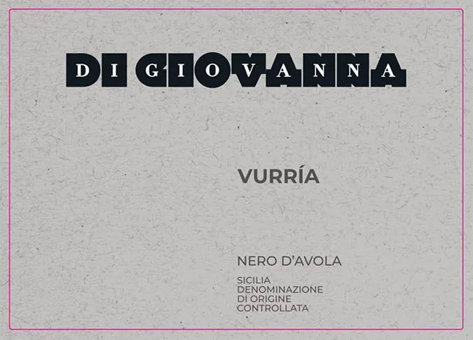 Vurria Nero d'Avola Bottle