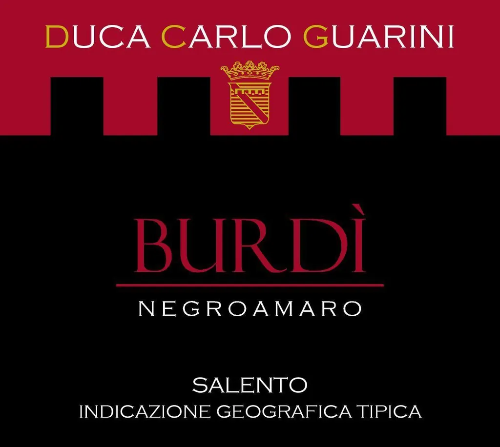 Salento Burdi Negroamaro Bottle