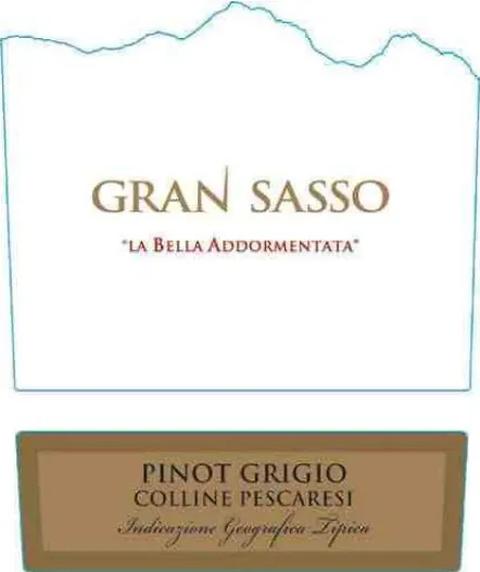 Gran Sasso La Bella Addormentata Pinot Grigio Bottle