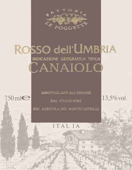 Rosso dell'Umbria Canaiolo Bottle