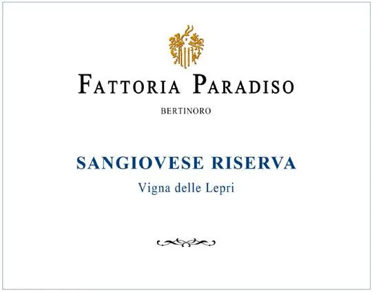 Sangiovese di Romagna Superiore Riserva Vigna delle Lepri Bottle