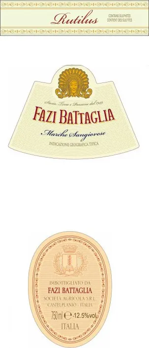 Marche Rutilus Sangiovese Bottle