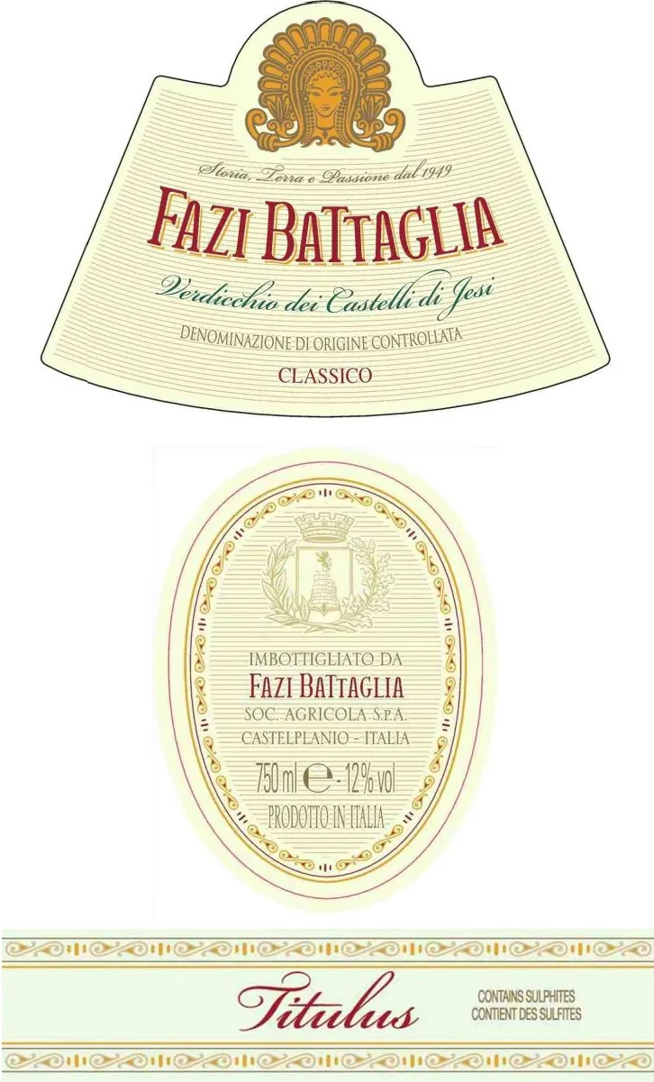 Verdicchio dei Castelli di Jesi Titulus Bottle