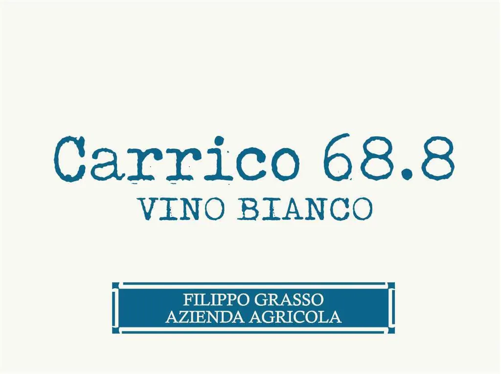 Carrico 68.8 Vino Bianco Bottle