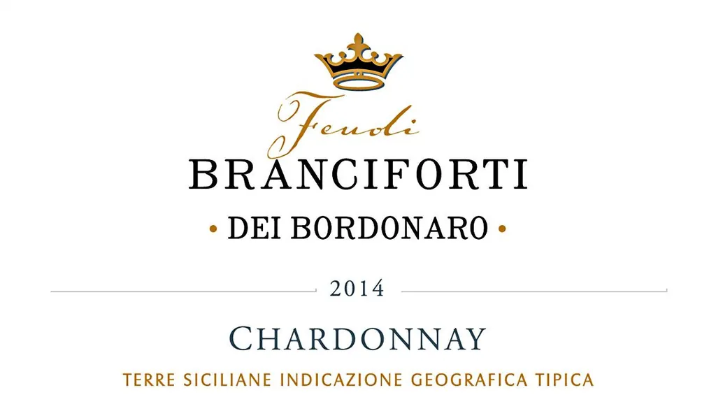 Feudi Branciforti dei Bordonaro Chardonnay Bottle