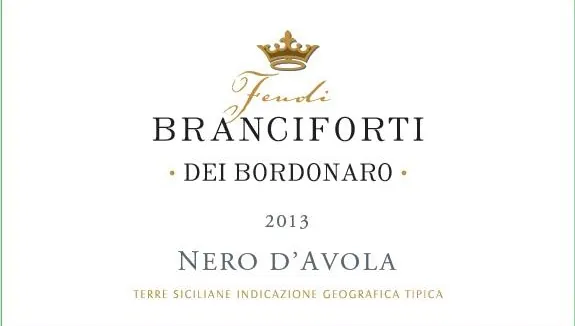 Feudi Branciforti dei Bordonaro Nero d'Avola Bottle