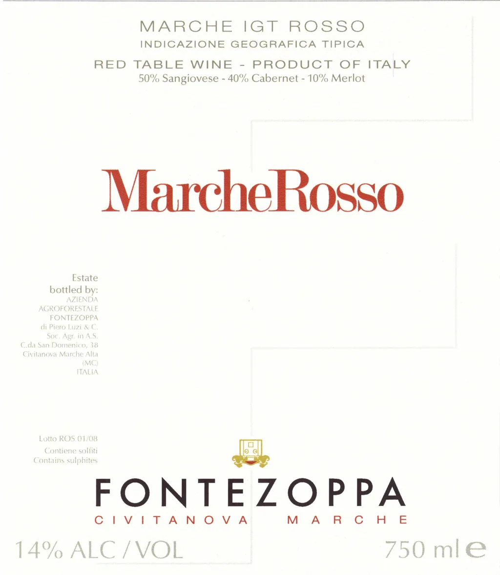 Marche Rosso Bottle