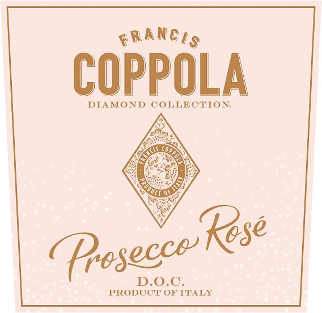 Francis Ford Coppola Diamond Collection Prosecco Rose Bottle
