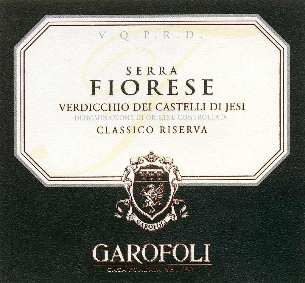 Verdicchio dei Castelli di Jesi Serra Fiorese Classico Riserva Bottle