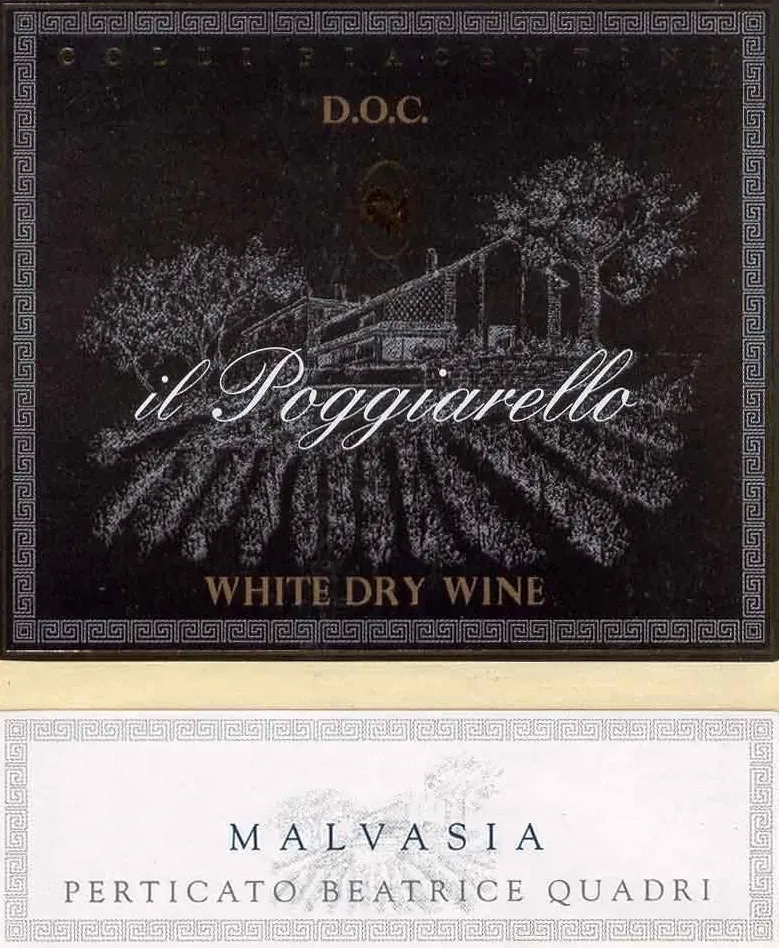 Colli Piacentini Perticato Beatrice Quadri Malvasia Bottle