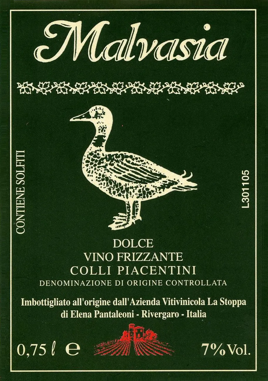 Colli Piacentini Frizzante Malvasia Bottle