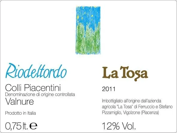 Colli Piacentini Valnure Rio del tordo Bottle