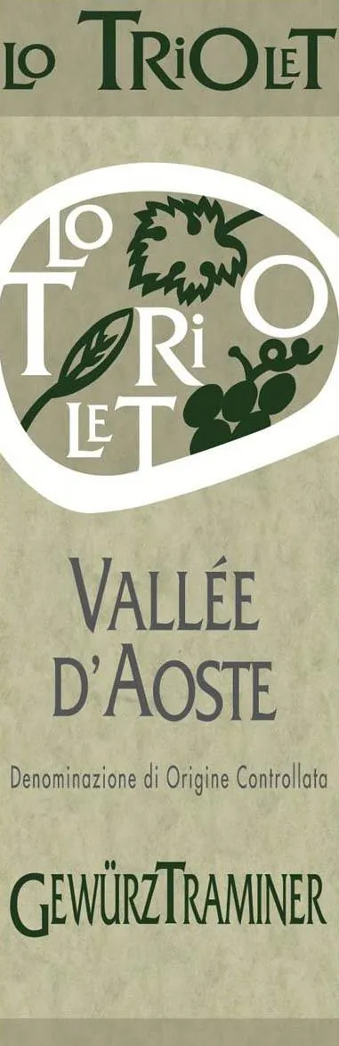 Vallee d'Aoste Gewurztraminer Bottle