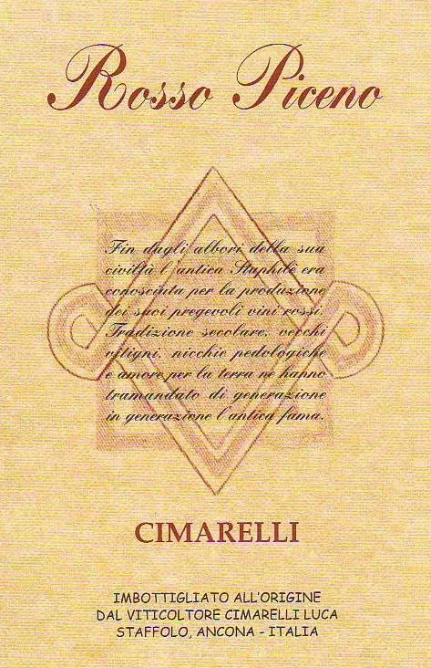Piceno Rosso Bottle