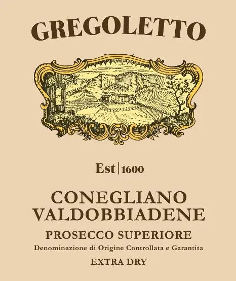 Prosecco Superiore Conegliano Valdobbiadene Extra Dry Bottle