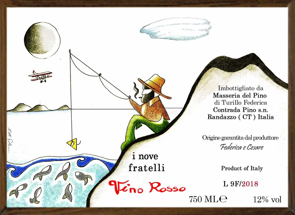 Vino Rosso I nove fratelli Bottle